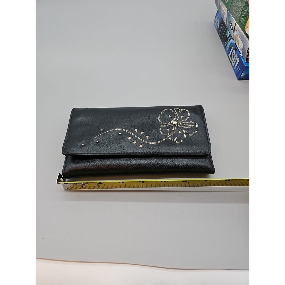 Crazy Horse Black Wallet Leather Zip Back Credit Card Holders Excellent